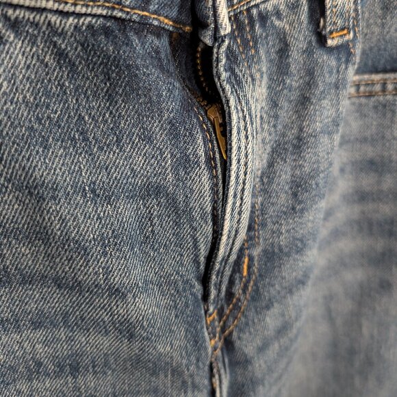 GAP Baggy Blue Jeans Mid Rise Size 4 / 27R S Relaxed Wide Leg Denim - Picture 5 of 9